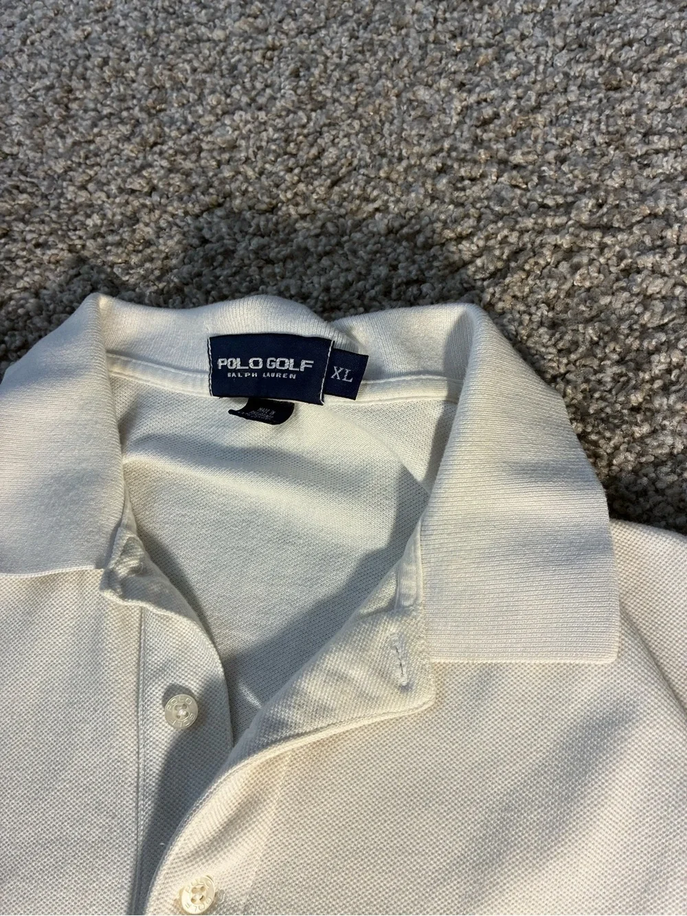 Ralph Lauren Polo Men’s Cream Short-Sleeve Pique Polo Shirt